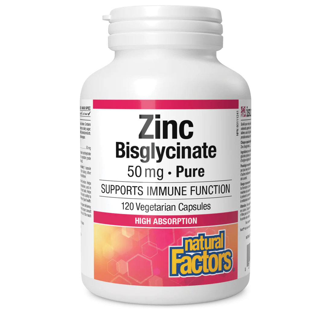 Natural Factors: Zinc Bisglycinate 50mg