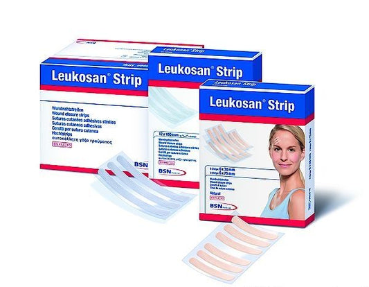 Bx/50 (10 Strips/Pk) Leukosan Strip Adhesive Closure Strips 6Mm X 100Mm