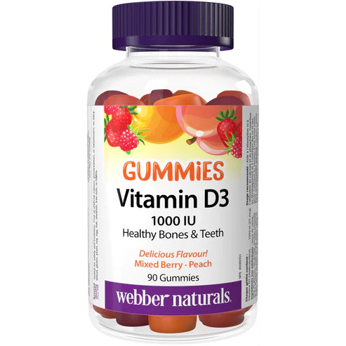 Webber Naturals Vitamin D3 Gummies - 1000IU - 90s