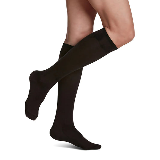All Season Merino Wool Compression Socks, Women, Black - Size C