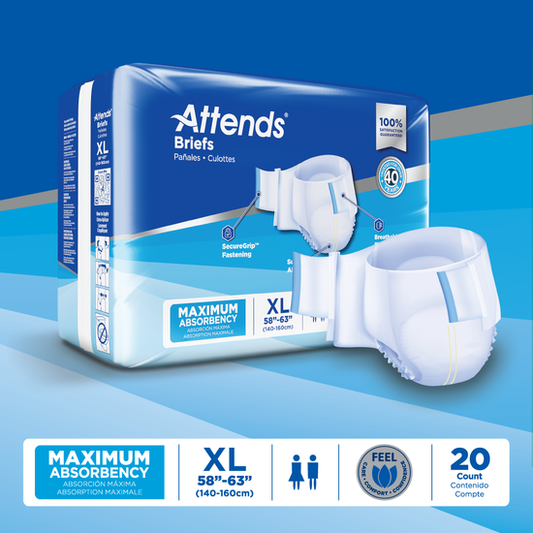 Attends Briefs Maximum Absorbency, X Large