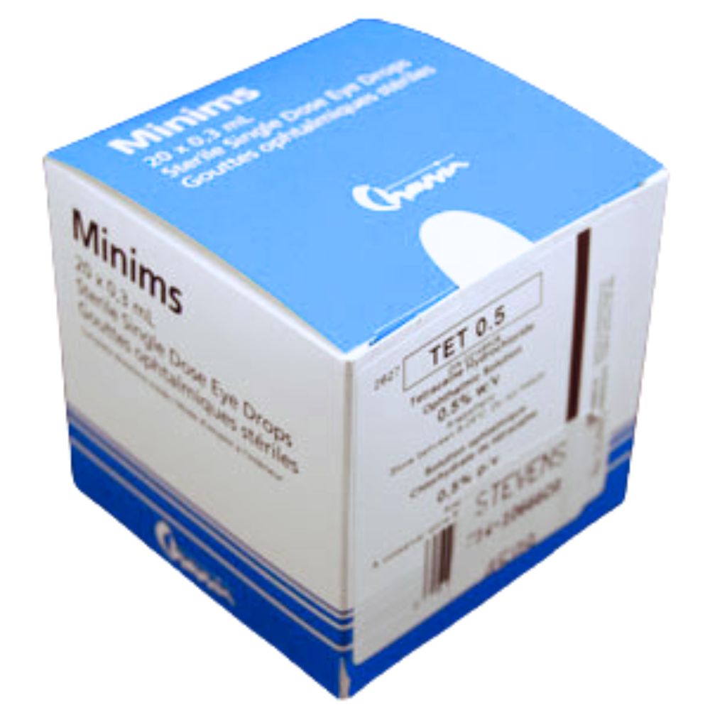 Minims Tetracaine HCL Drops, 0.5%, 0.3mL, Sterile (Box 20 pcs)