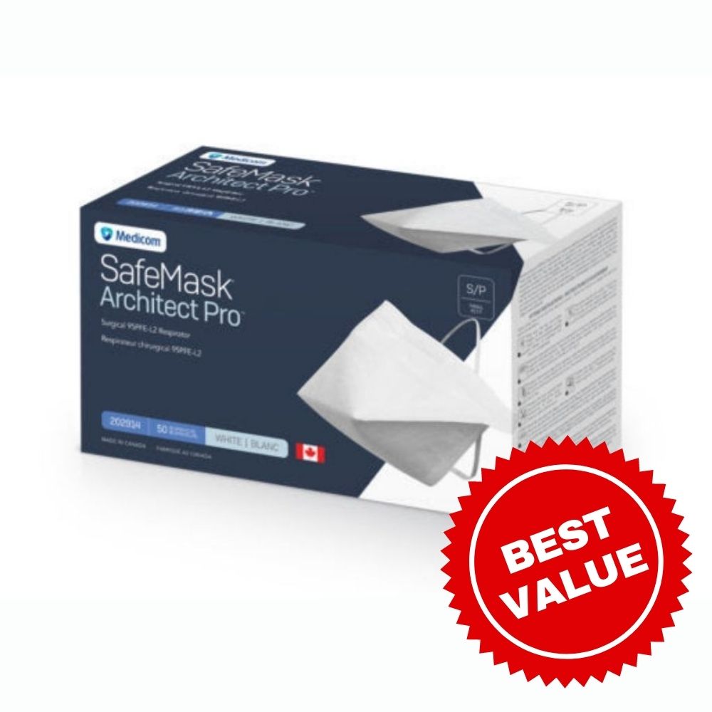 SafeMask® Architect Pro™ Surgical N95 Respirator (Box of 50), Small