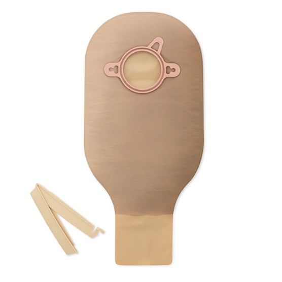 New Image Clamp Closure Pouch Beige (Red)