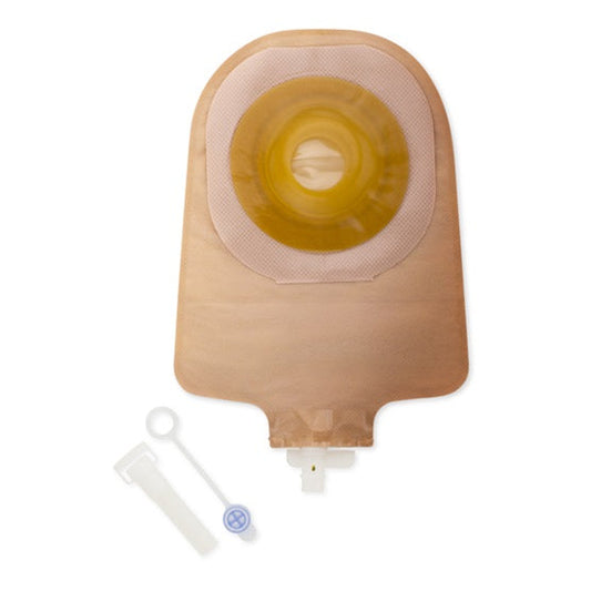 Premier One-Piece Urostomy Pouch Convex Flextend Barrier, Pre-Cut Stoma Opening up to2" (51mm), Transparent 9" (23cm)