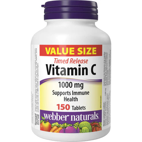 Webber Naturals Vitamin C Timed-Release Dietary Supplements - 150's