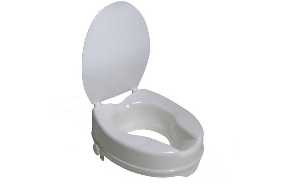 Airway 4" Molded Raised Toilet Seat With Lid