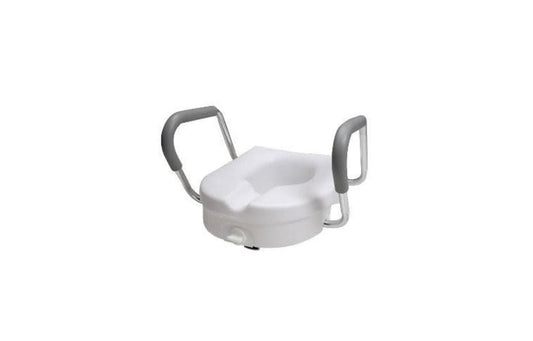 Airway Molded Toilet Seat Riser With Arm Rests