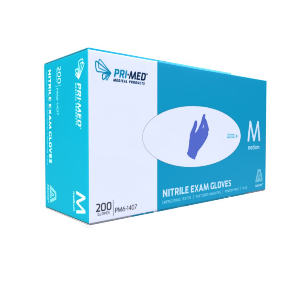 PRIMED® Advance Nitrile Exam Gloves, Medium (Box 200 pcs)