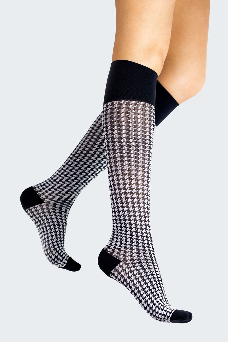 Rejuva® Houndstooth Knee High