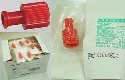 Bx/100 Luer Cap, Iv, Dual Function, Red.