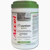 Virox Accel Prevention AHP® Wipes, 3 Minute, 6in. x 7in. - 160/tub