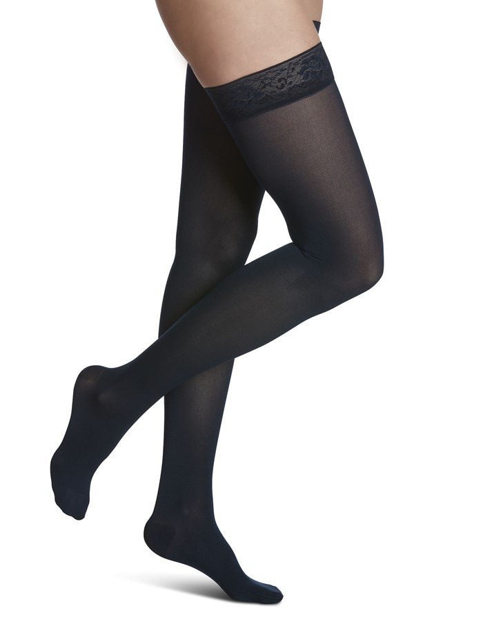 Womens Soft Opaque Thigh High 15-20mmHg