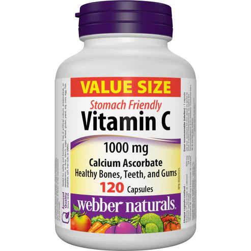 Webber Naturals Vitamin C - Stomach Friendly -1000mg - 120s