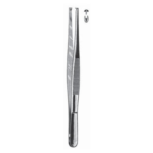 Almedic® Tissue Forceps, 1x2 Teeth, 5"
