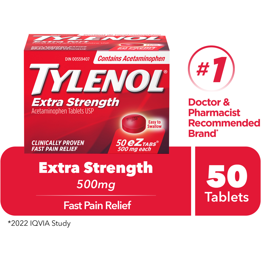 Tylenol* Extra Strength eZ tabs - 50's