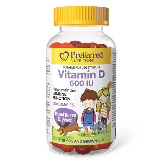 Preferred Nutrition: Vitamin D 600 IU Gummies for Kids