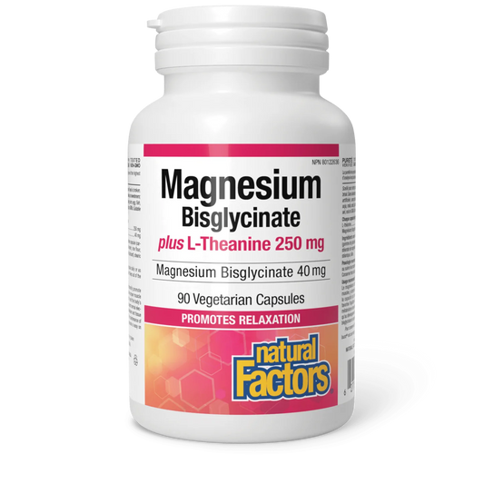 Natural Factors: Magnesium Bisglycinate 100 + L-Theanine 250 mg
