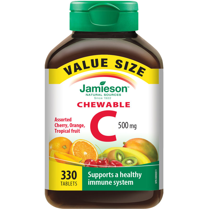 Chewable Vitamin C 500 mg - Mixed 3 Flavours Value Pack