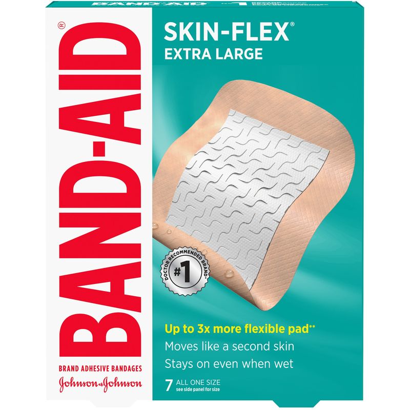 Band-Aid Skin-Flex Adhesive Bandages, Extra Large, 7 ea