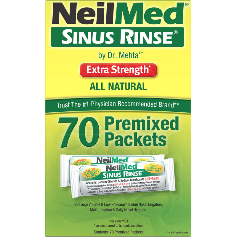 NeilMed Sinus Rinse Extra Strength Refills 70