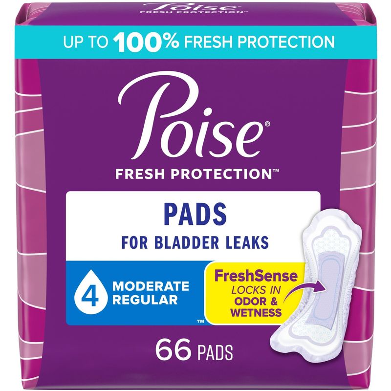 Incontinence Pads, Moderate Absorbency, Regular Length