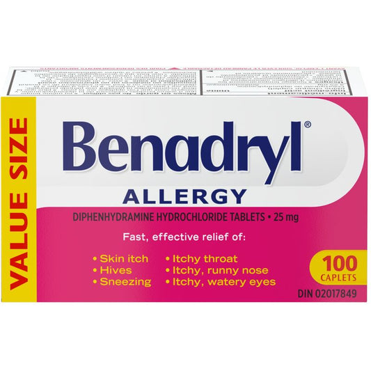 Allergy Medicine, 25mg, Value Size - 100 Caplets