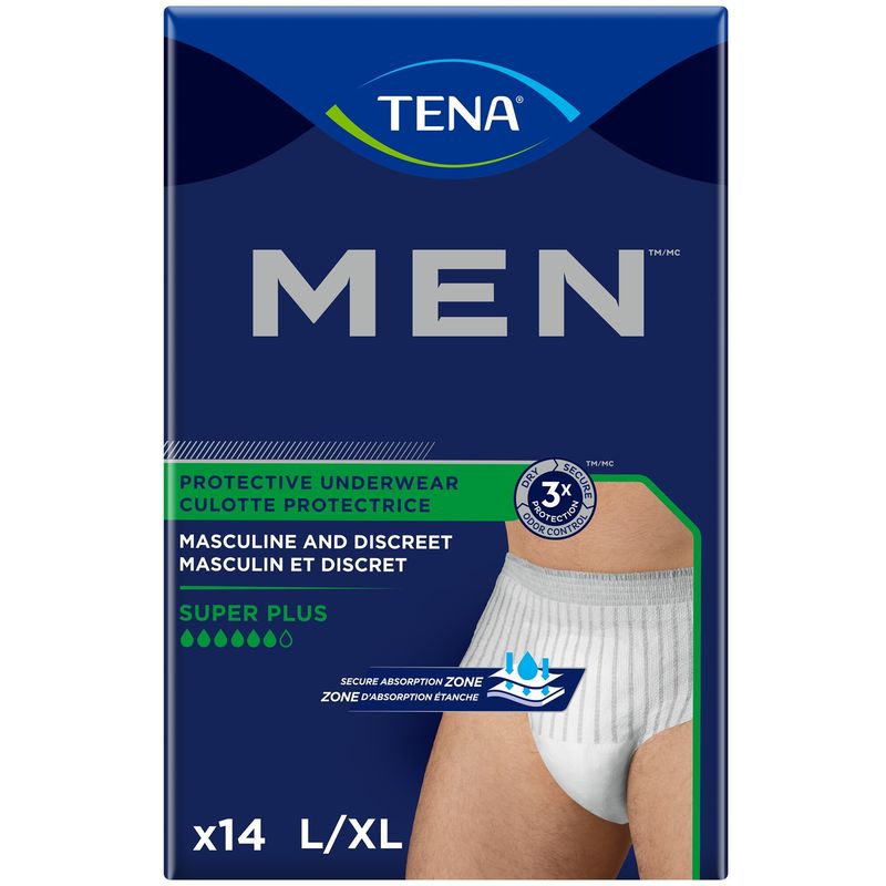 Men Protective Incontinence Underwear, Large/XLarge