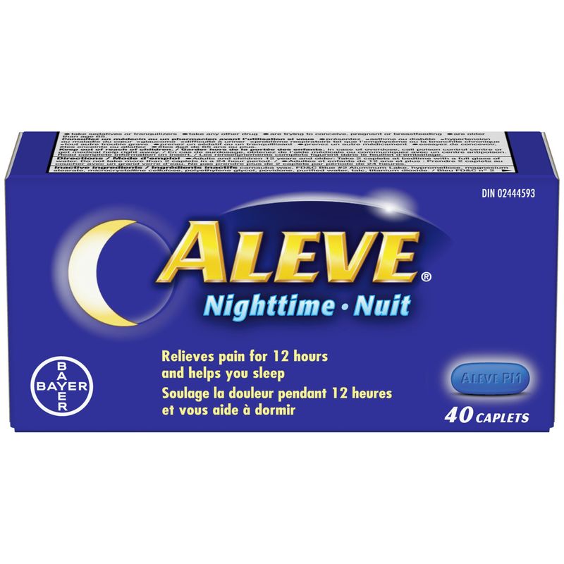 ALEVE Nighttime, Pain Reliever and Sleep Aid, Naproxen Sodium, 40 Caplets