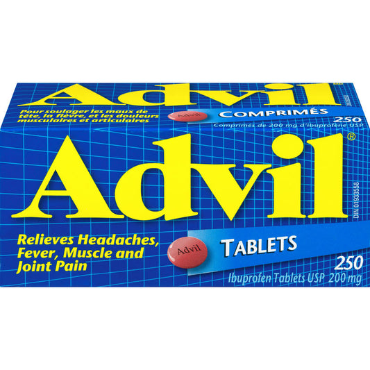 Advil Regular Strength Ibuprofen Tablets for Headaches and Pain Relief, 200 mg, 250 Count