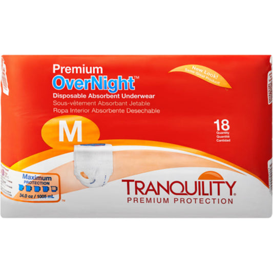 Premium OverNight Disposable Absorbent Underwear, Medium