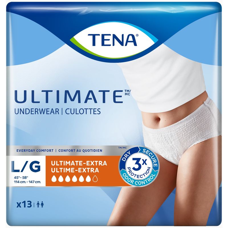 Unisex Incontinence Underwear, Ultimate Absorbency, Large