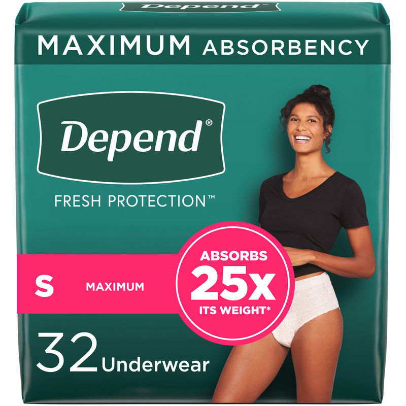 FIT-FLEX Incontinence Underwear for Women, Maximum Absorbency, Small