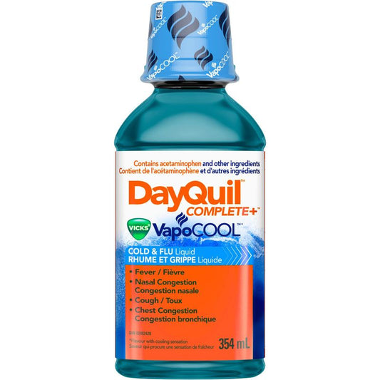 DayQuil COMPLETE plus Vicks VapoCOOL Cold and Flu Medicine, 354 mL