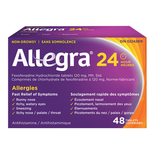 24 Hour Allergy Relief Tablets, 120 mg