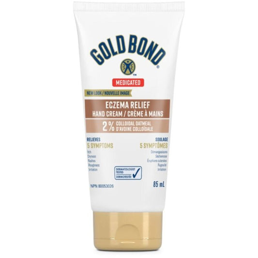 Gold Bond Ultimate Skin Protectant Eczema Relief Hand Cream - 85 ml Tube - Relieves Symptoms Associated with Eczema Including Rashes, Itching, & Irritation – Steroid Free, Fragrance Free & Dermatologist tested – For Men and Women