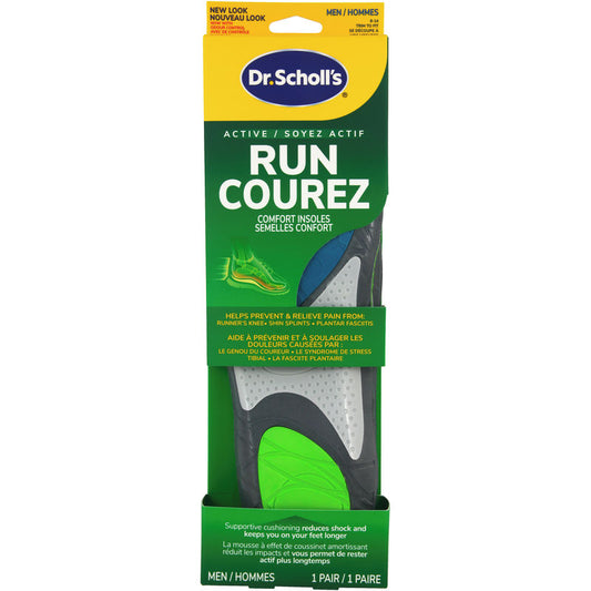 Dr. Scholl’s® Athletic Series Running Insoles, Men's, Sizes 7.5-10