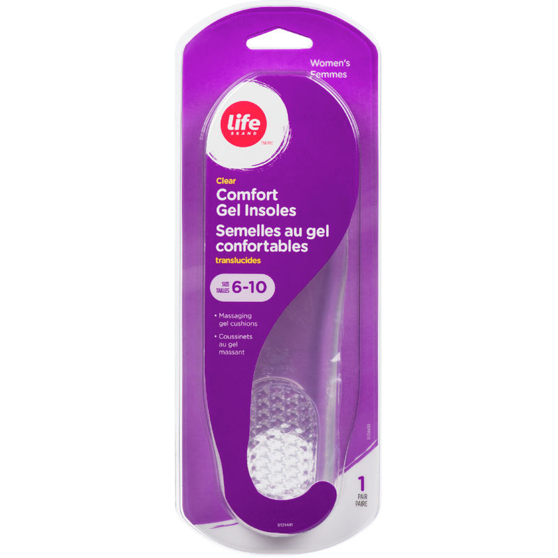 Comfort Gel Insoles, Clear (Women)