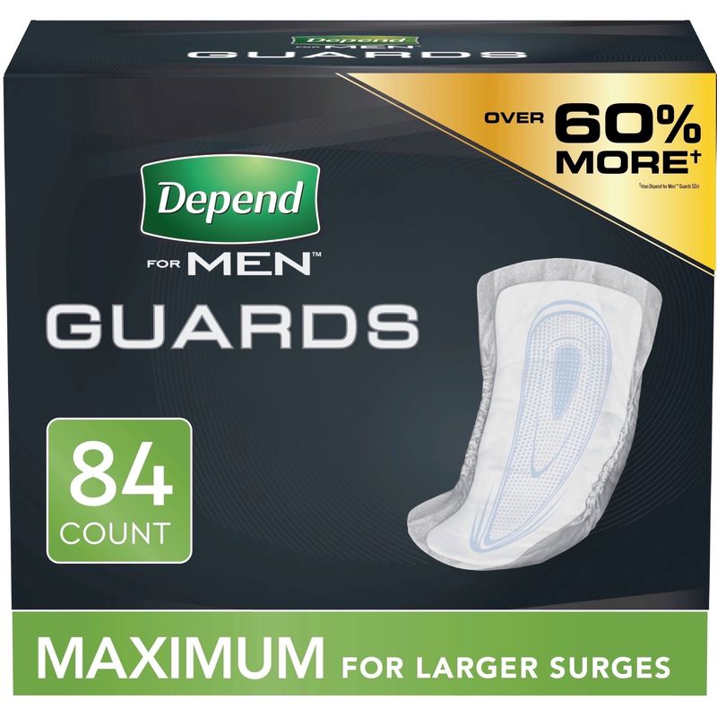 Depend Incontinence Guards//ncontinence Pads for Men/Bladder Control Pads, Maximum Absorbency