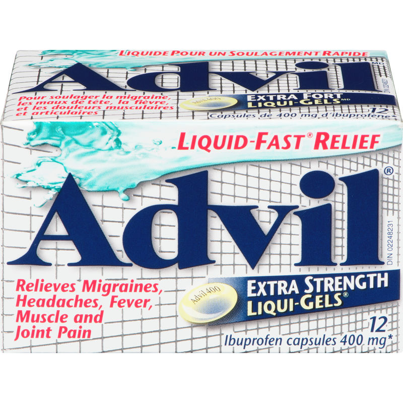 Extra Strength Liqui-Gels (12 Count) 400 Mg Ibuprofen, Temporary Pain Reliever/Fever Reducer