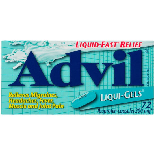 Advil Regular Strength Liqui-Gels Ibuprofen Capsules for Headaches and Pain Relief, 200 mg, 72 Count