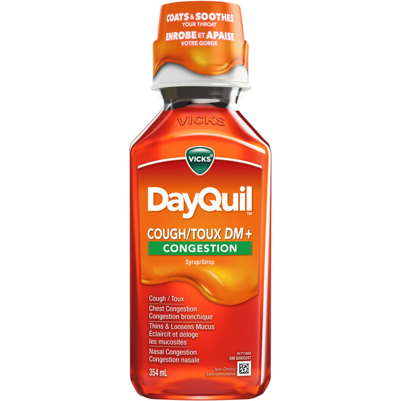 DayQuil Cough & Congestion Relief Liquid Medicine, Multi-Symptom Non-Drowsy Daytime Relief for Cough, Chest Congestion, Mucus, and Nasal Congestion, Effective Cough Relief