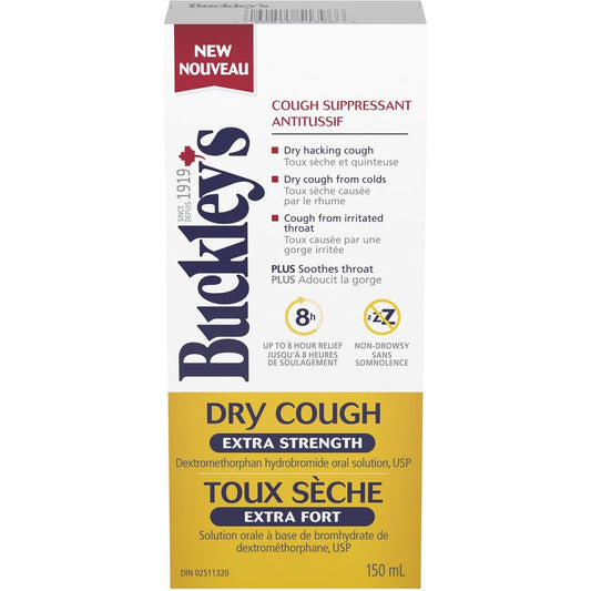 Buckley’s Dry Cough Extra Strength Cough Suppressant Syrup, 150ML