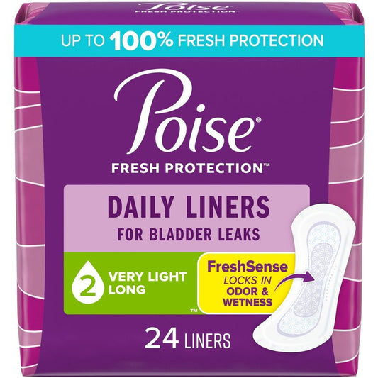 Daily Incontinence Panty Liners, Very Light Absorbency, Long