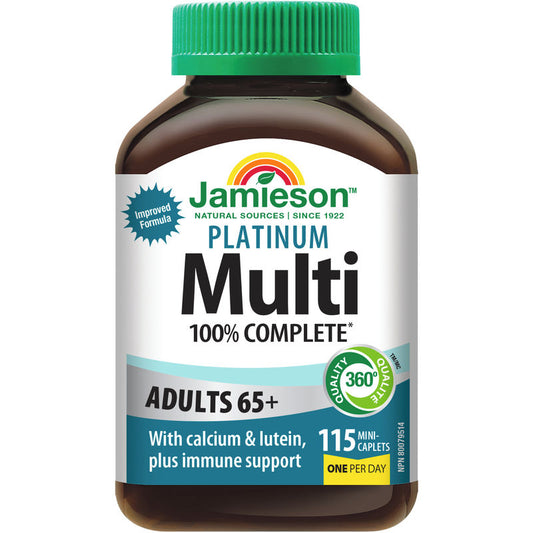 100% Complete Multivitamin Platinum for Adults 65+ 115 ct