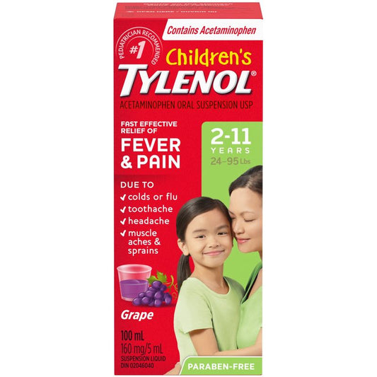 Children's Medicine, Fever & Pain, Grape Liquid