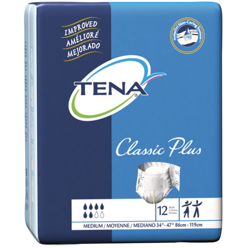 Classic Plus Adult Incontinence Brief, Heavy Absorbency, Medium, White