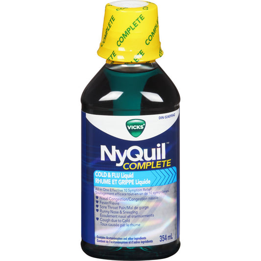 NyQuil COMPLETE Cold, Flu, and Congestion Medicine, 354 mL, Original Flavor