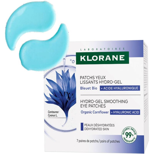 Hydro-gel smoothing eye patches with ORGANIC Cornflower