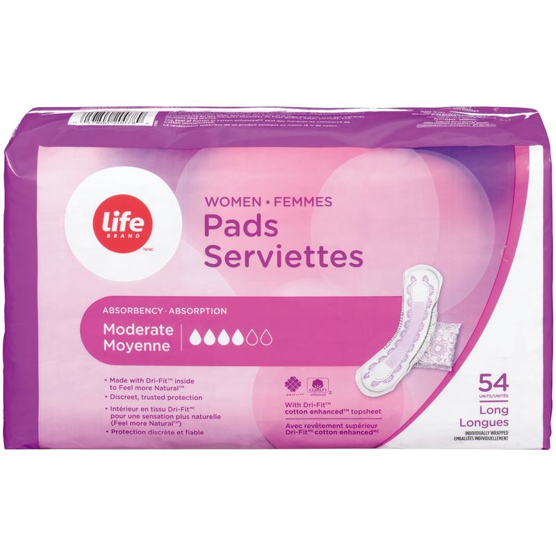 Women's Pads Moderate Absorbency